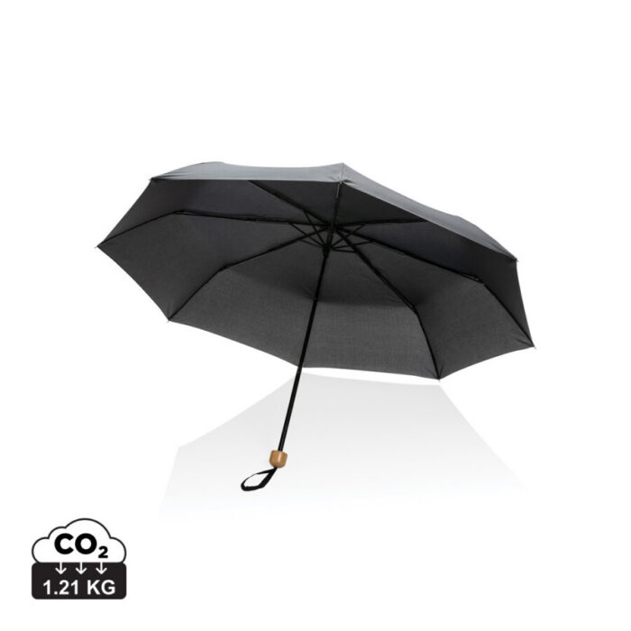 20.5' Impact AWARE™ RPET 190T Pongee bamboo mini umbrella