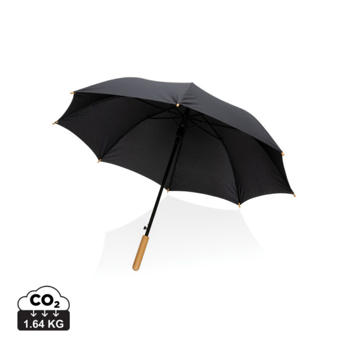 23' Impact AWARE™ RPET 190T auto open bamboo umbrella